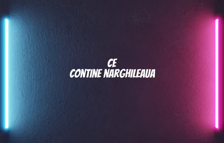 ce contine narghileaua