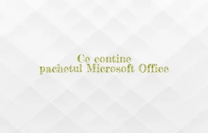 ce contine pachetul microsoft office