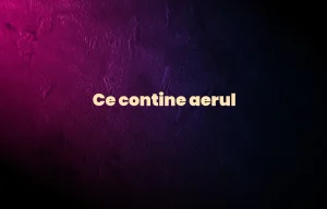 ce contine aerul