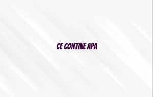 ce contine apa