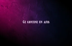 ce contine un afis
