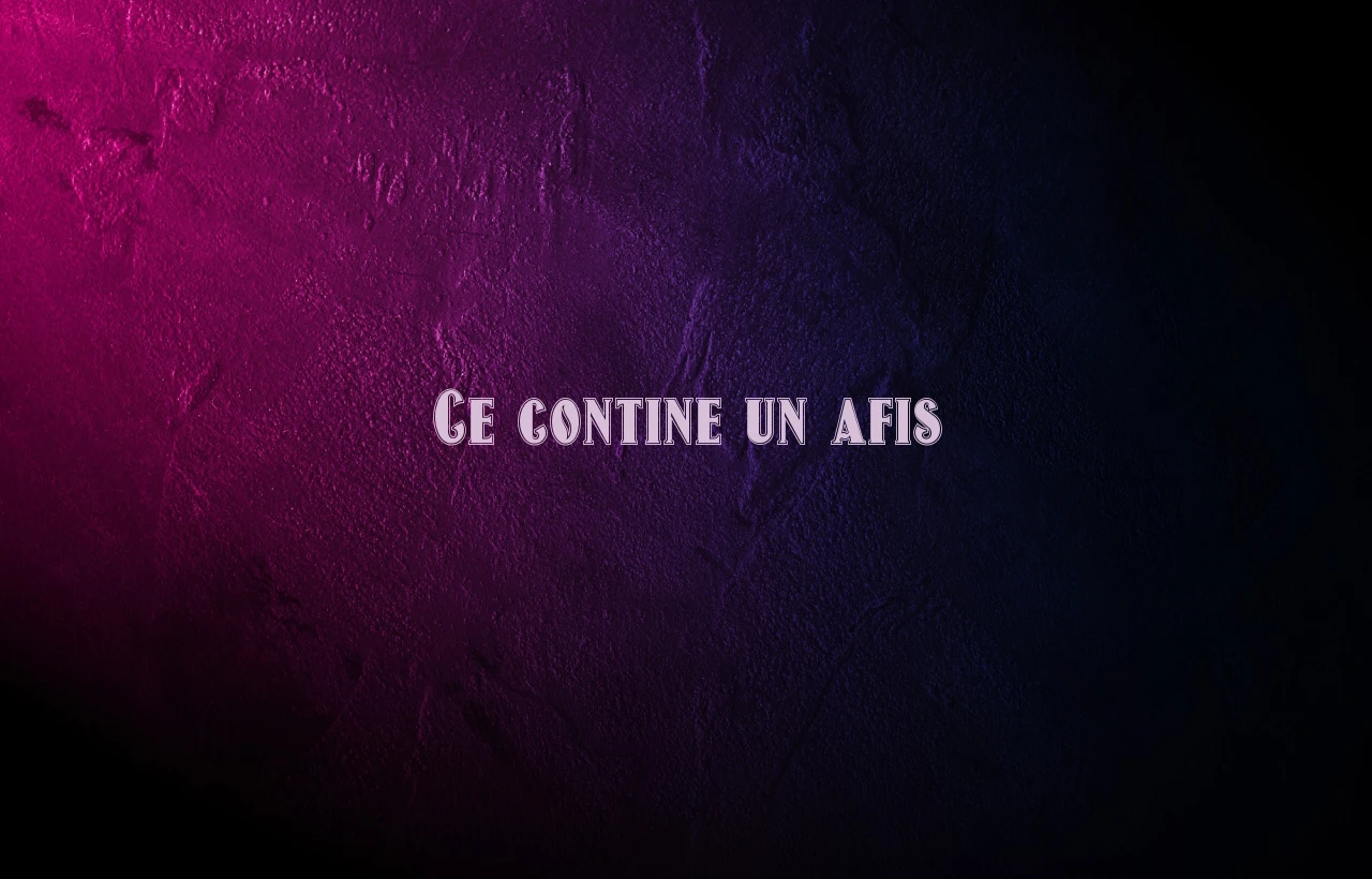 ce contine un afis