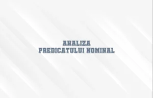analiza predicat nominal