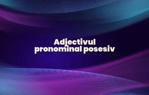 adjectivul pronominal posesiv