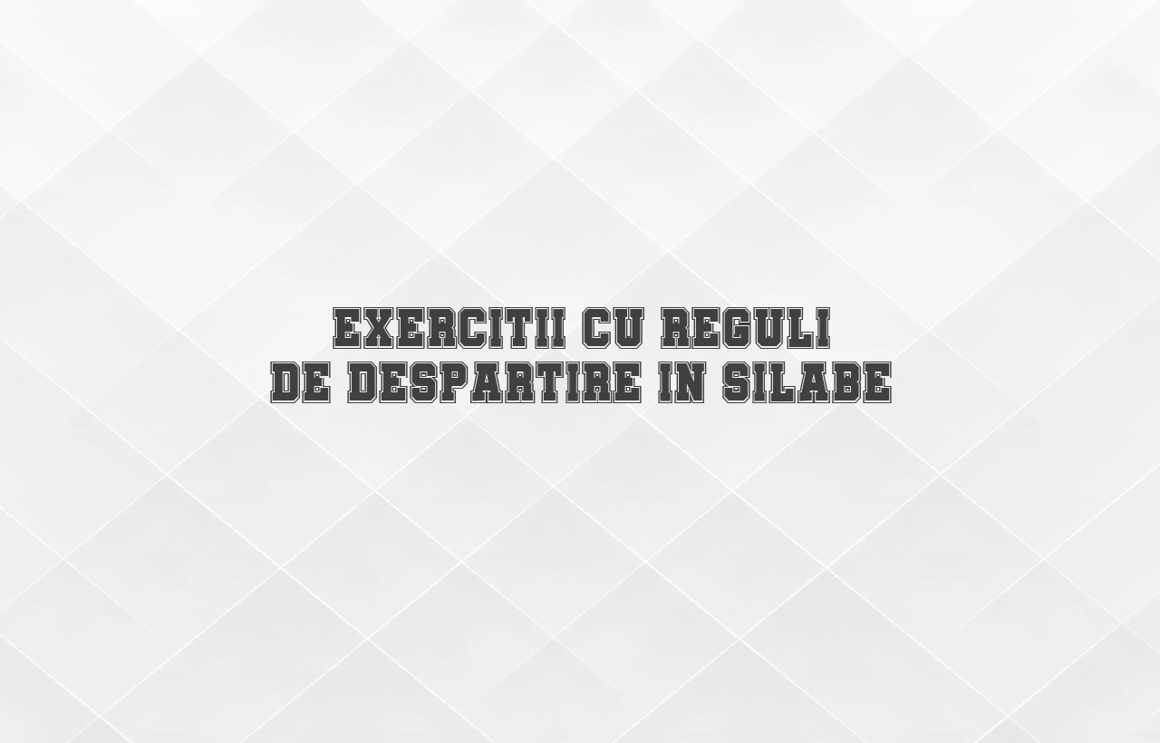 exercitii cu reguli de despartire in silabe