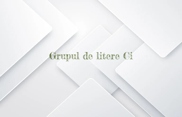 grupul de litere ci