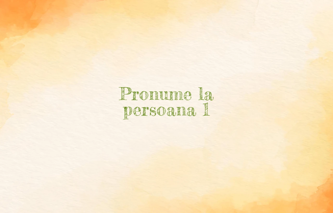pronume la persoana 1