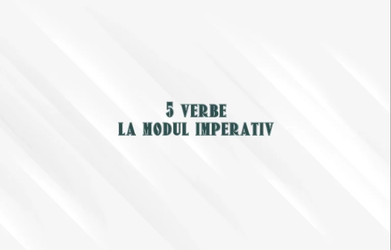 5 verbe la modul imperativ