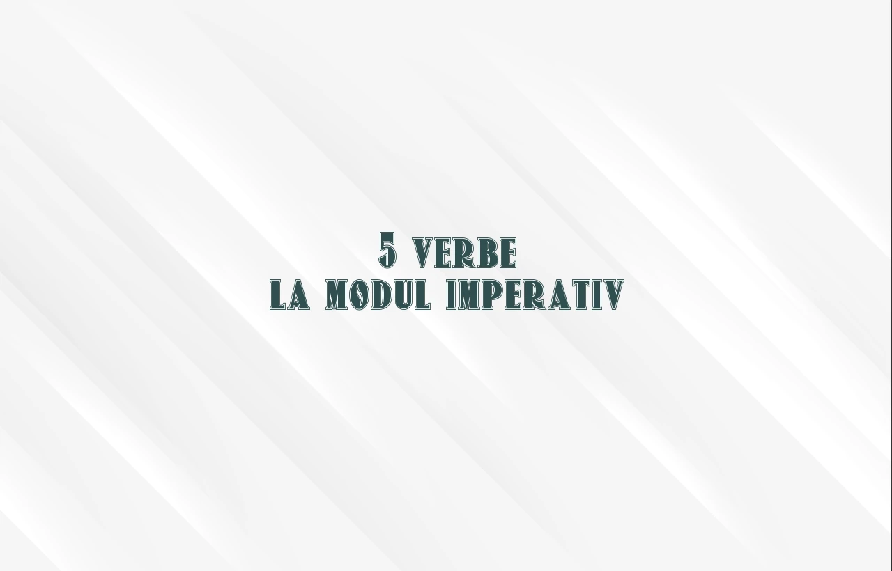 5 verbe la modul imperativ