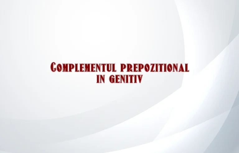 complement prepozitional in genitiv