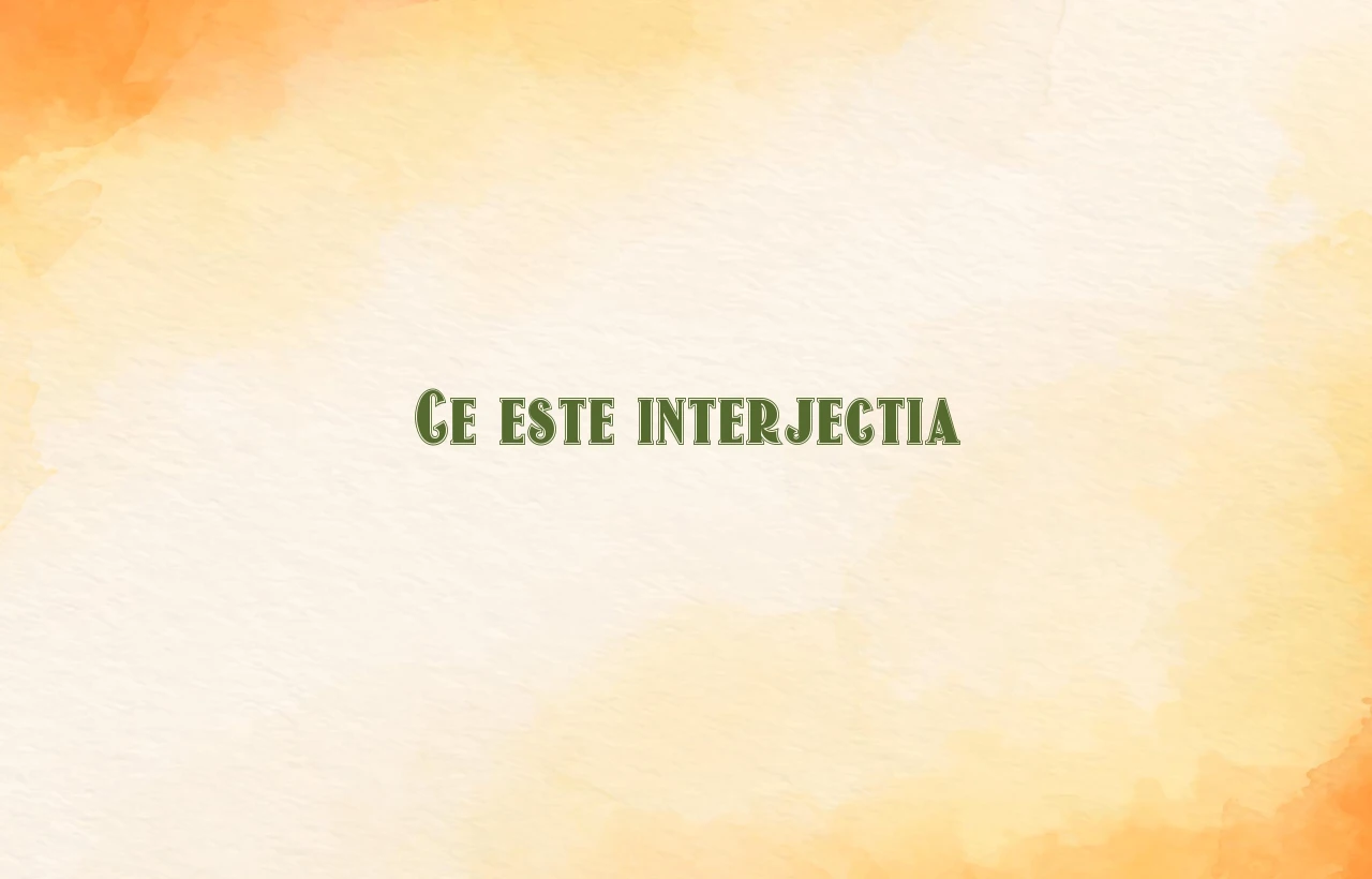 ce este interjectia