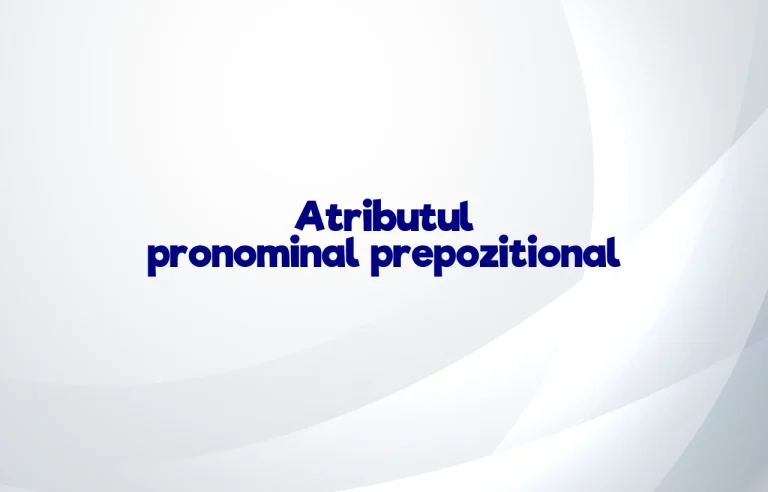 atribut pronominal prepozitional