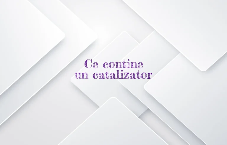 ce contine un catalizator