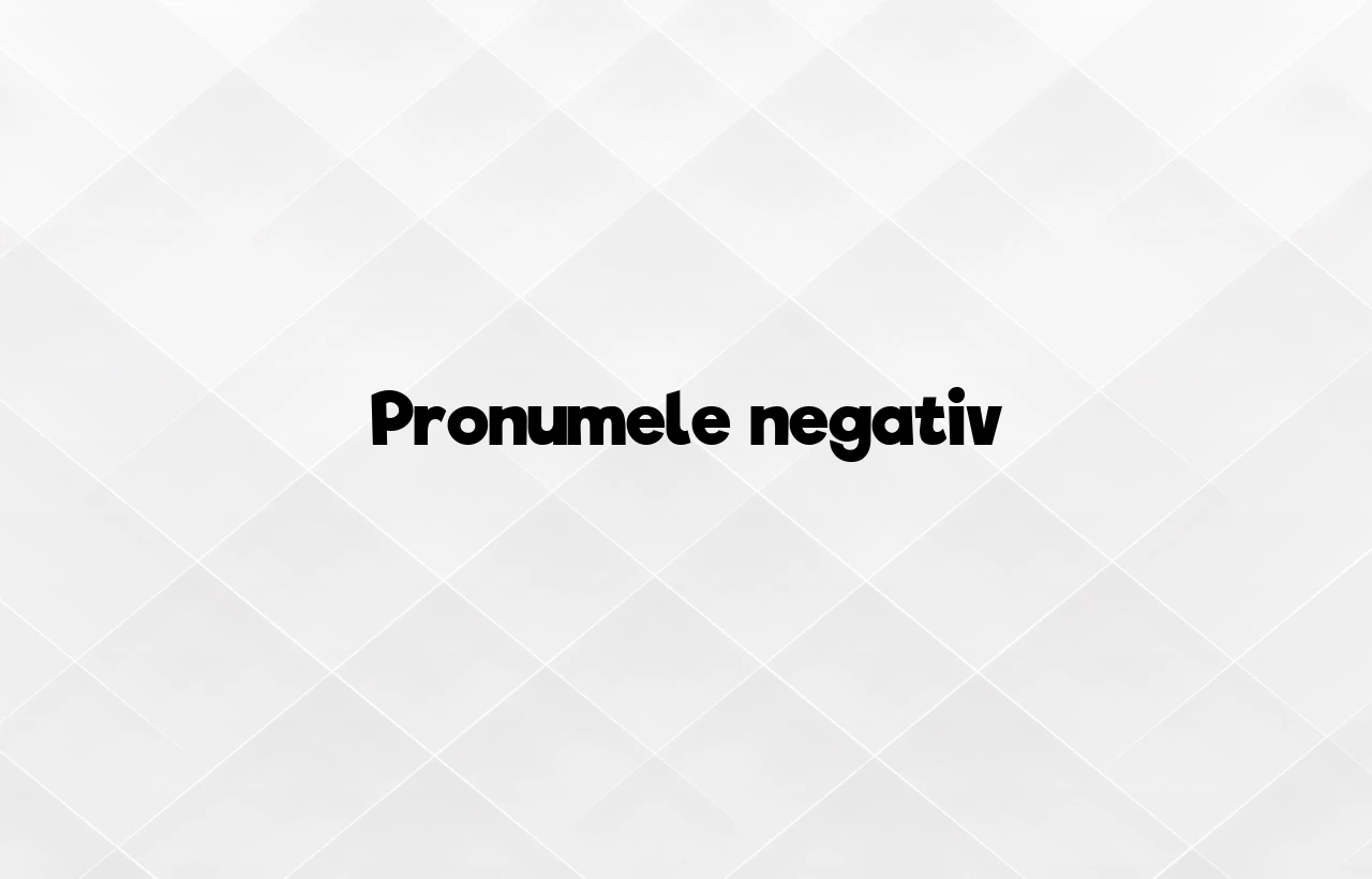 pronumele negativ