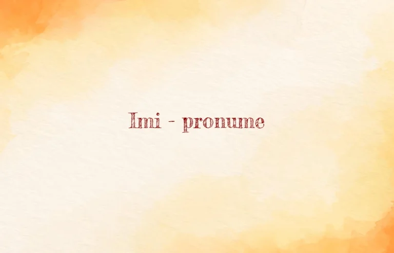 imi pronume